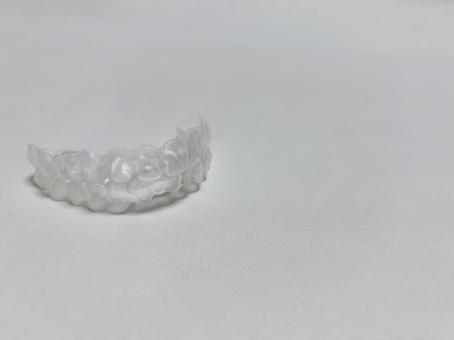 マウスピース上下セット　左　横 マウスピース,歯科矯正,上下の写真素材