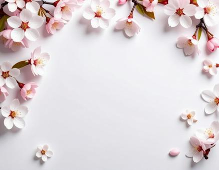 桜のフレーム 桜のフレームの写真