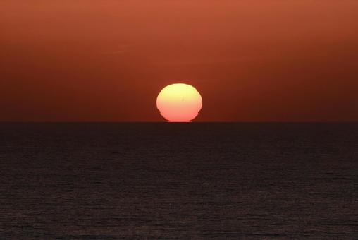夕陽 夕陽の写真