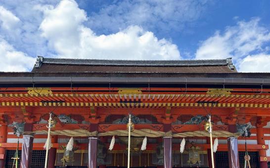 京都・八坂神社の本殿 京都・八坂神社の本殿 八坂神社,国宝,本殿の写真素材