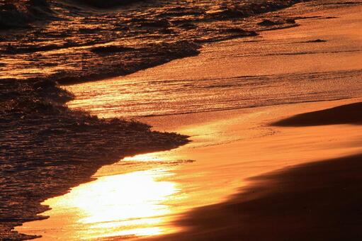 夕陽の渚 夕陽の渚の写真