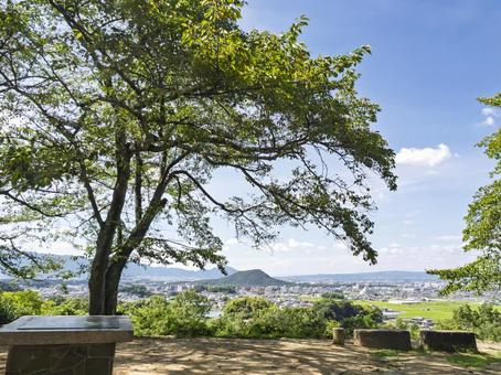 甘樫丘から望む畝傍山の景色 甘樫丘から望む畝傍山の景色 甘樫丘,展望台,畝傍山の写真素材