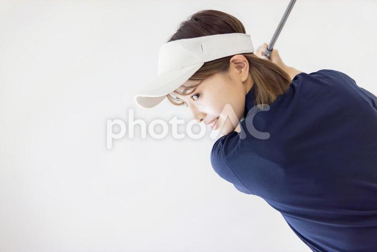 ゴルフ　女性 ゴルフ,女性,日本人の写真素材