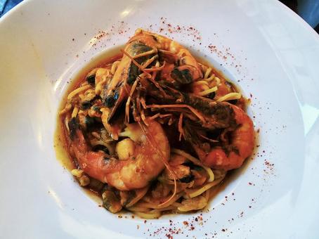 Photo, pasta, spaghetti, seafood, 