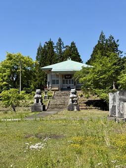平泉寺白山神社の麓の社 麓,社,石畳の写真素材