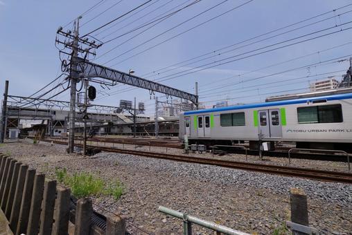 Photo, kasukabe station, electric train, station, 