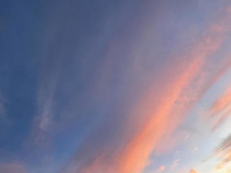 夏の夕焼け空 夏の夕焼け空の写真