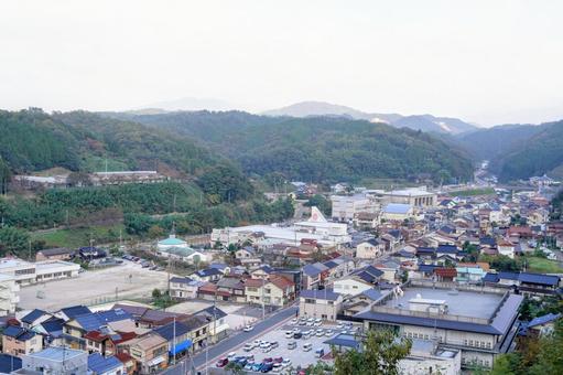 島根県奥出雲町三成の町並み 島根県奥出雲町三成の町並みの写真