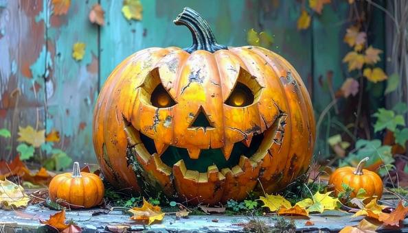 邪悪なジャック・オ・ランタン　かぼちゃの写真