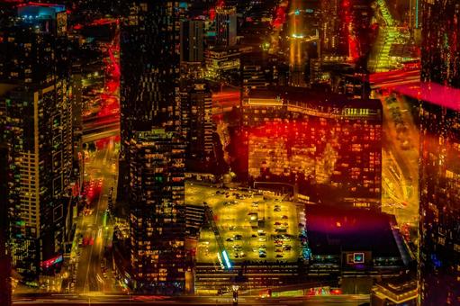 メルボルン市街地の輝き メルボルン,夜景,高層ビルの写真素材