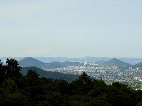 金刀比羅宮から望む中讃の風景2 金刀比羅宮から望む中讃の風景2 象頭山,琴平町,善通寺市の写真素材