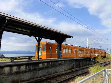 秋鹿町駅/島根 秋鹿町駅/島根 絶景スポット,日本の絶景1120,島根の写真素材