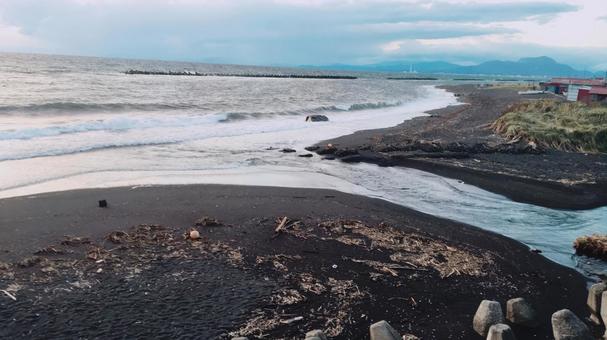 河口 河口,海,北海道の写真素材