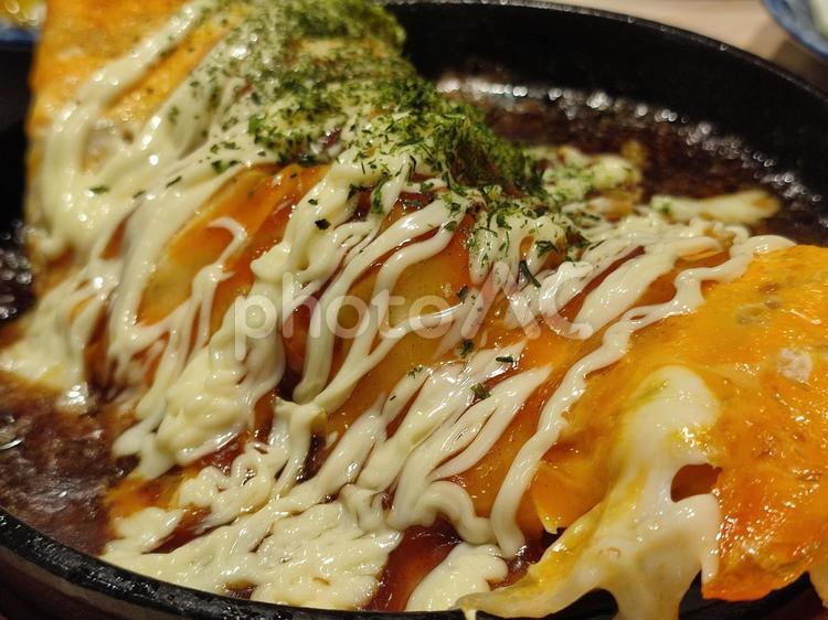 たまごとマヨ 玉子,マヨネーズ,豚平焼きの写真素材