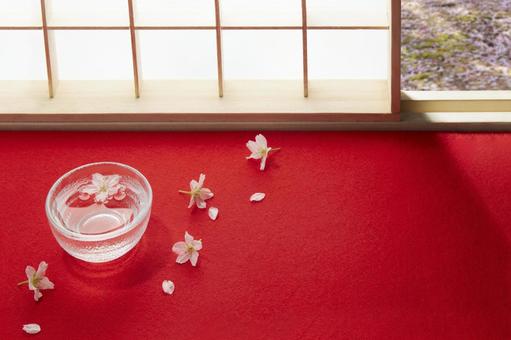 花見酒 日本の春イメージ 花見酒 日本の春イメージ 花見酒,酒,さくらの写真素材