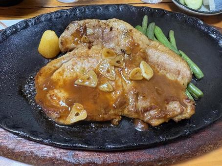 ポークソテー　全体 食べ物,食事,美味しそうの写真素材