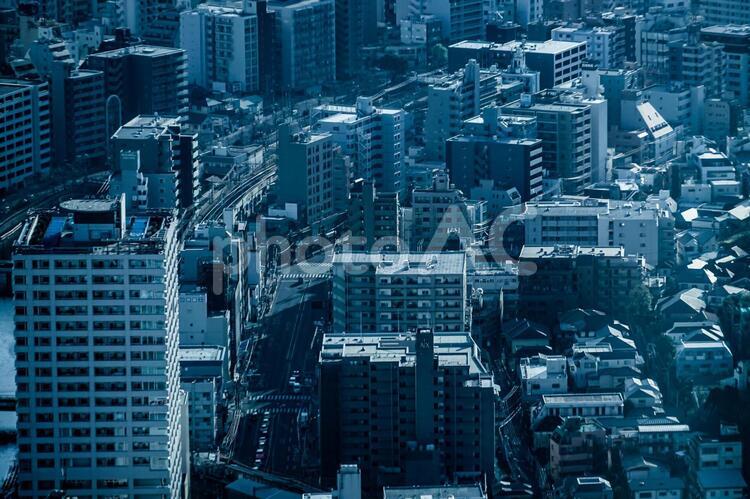 横浜ランドマークタワーから見える街並み 横浜,街並み,横浜市の写真素材