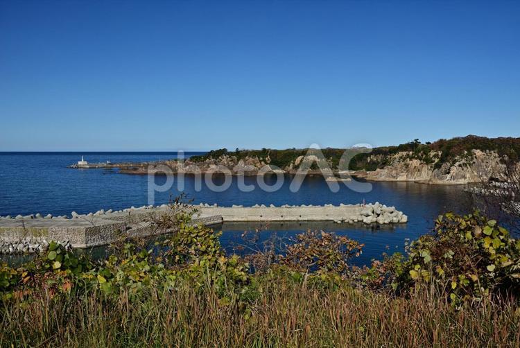佐渡の海 佐渡ヶ島,海,青空の写真素材