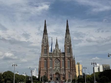 ラプラタ大聖堂 ラプラタ大聖堂 アルゼンチン,海外,街並みの写真素材