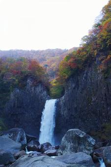 苗名の滝 苗名滝,紅葉,秋の写真素材