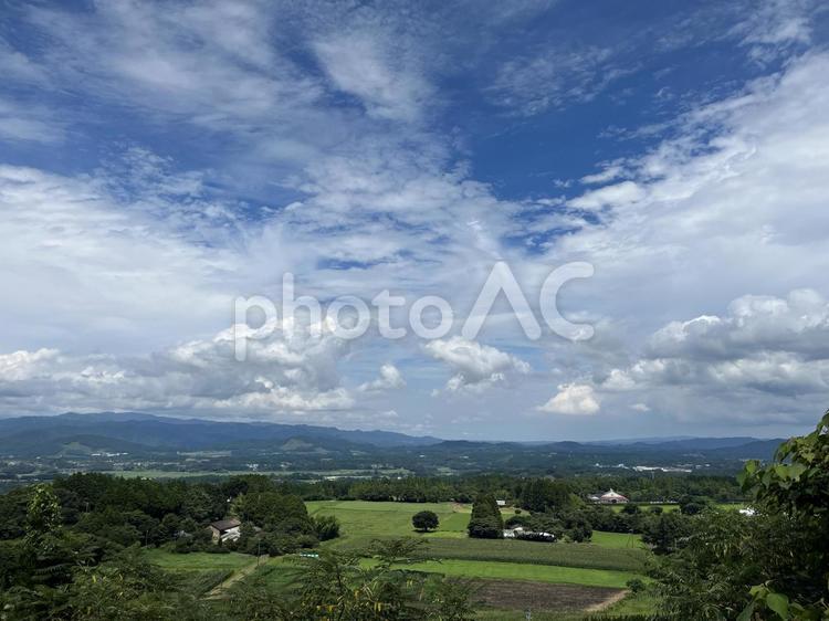 山からの眺め！癒し 高台,自然,風景の写真素材