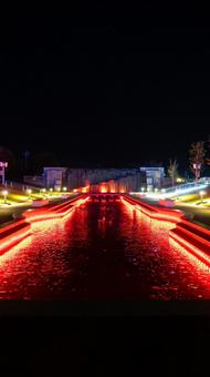 ゆりの里公園イルミネーション ゆりの里公園,福井県,ライトアップの写真素材