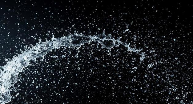 水しぶき(黒背景) 水しぶき(黒背景)の写真