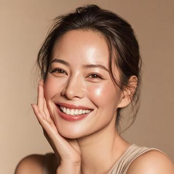 明るい表情の韓国人モデル 明るい表情の韓国人モデルの写真