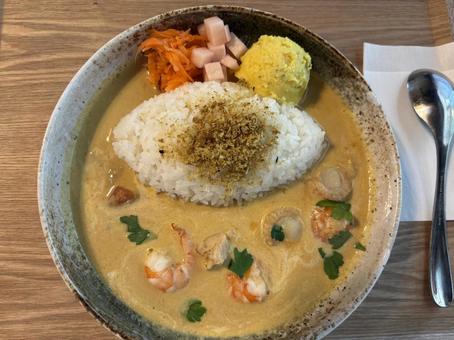 カレーライス カレーライス カレー,ライス,ココナッツの写真素材