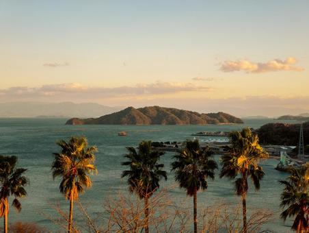 音頭の瀬戸 音頭の瀬戸,夕日,日没の写真素材