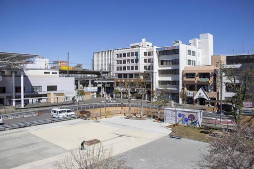 新豊田駅 駅前 街並み 新豊田駅,駅前,街並みの写真素材