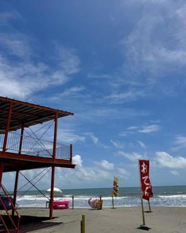 静岡県牧之原市、夏の静波海水浴場 静岡県牧之原市、夏の静波海水浴場 海,ビーチ,海辺の写真素材