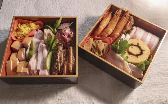 彩り豊かに迎える新春 ― 手作りおせち おせち,二段重,手作りおせちの写真素材