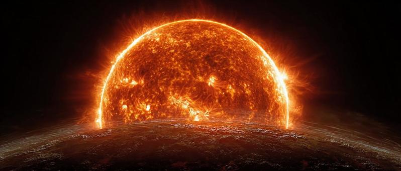 地球を照らすエネルギーの源、太陽 地球を照らすエネルギーの源、太陽の写真