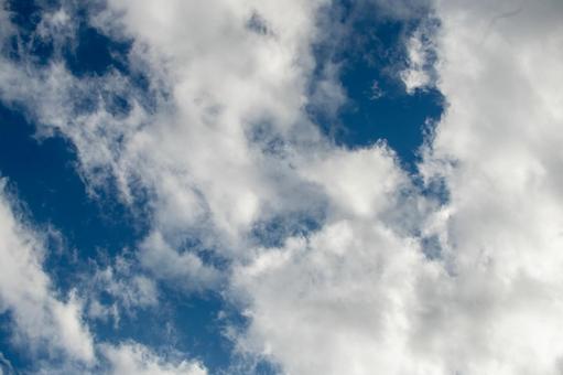 秋の空と雲 秋の空と雲 秋空,秋晴れ,千里中央の写真素材