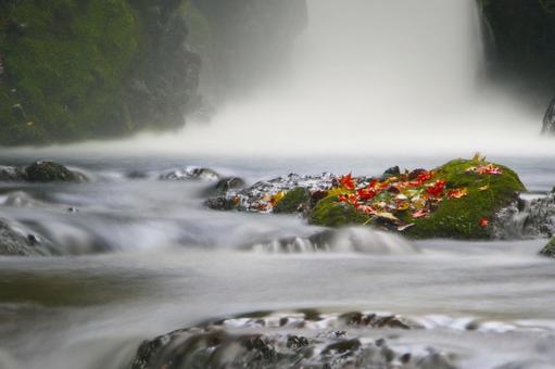 滝 滝 竜返しの滝,長野,軽井沢の写真素材