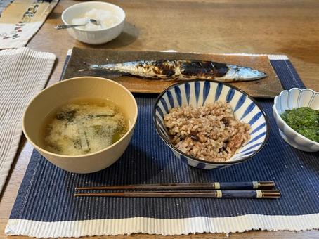 和食の膳1 和食の膳1 和食,ご飯,味噌汁の写真素材