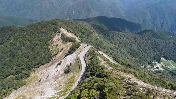山道003 山,晴れ,道の写真素材
