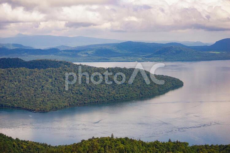天下の絶景「美幌峠」 美幌峠,屈斜路湖,湖の写真素材