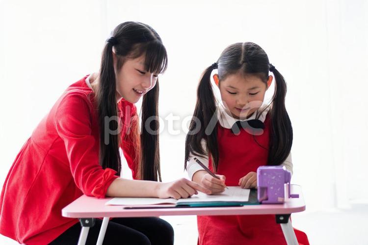勉強をする子供たち 勉強,子供,教えるの写真素材