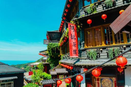 【台湾】九份のレトロな風景 【台湾】九份のレトロな風景 台湾,九份,レトロの写真素材