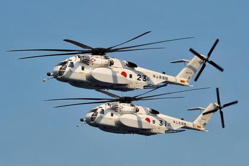 MH-53E掃海ヘリコプター 掃海ヘリコプター,航空掃海,mhー53eの写真素材