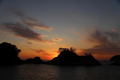 Nishiizu sunset, thiết mặt trời, dogashima hoàng hôn, dogashima, JPG