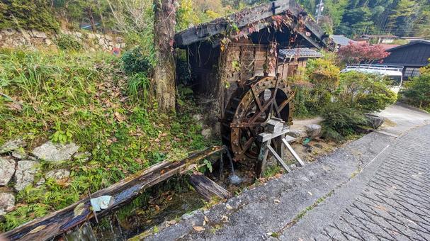 水車と流れる水 水車,水,流れの写真素材