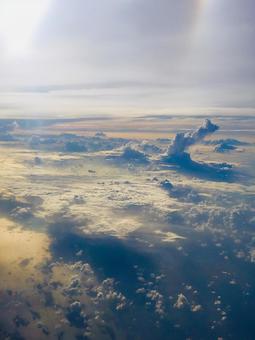 雲海 雲海 空,空撮,風景の写真素材