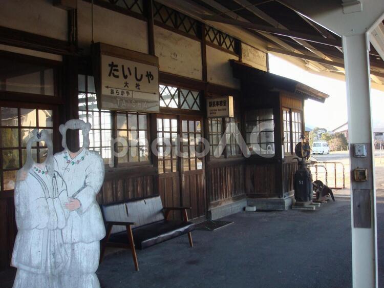 旧大社駅の風景 2 旧大社,駅,駅舎の写真素材