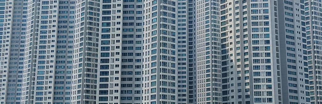マンション　一面 ビル,街,マンションの写真素材