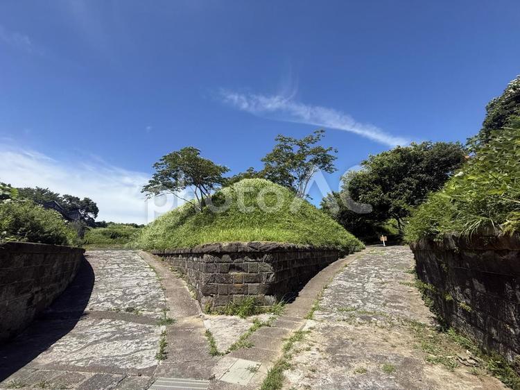 千代ヶ崎砲台跡 風景,空,景色の写真素材