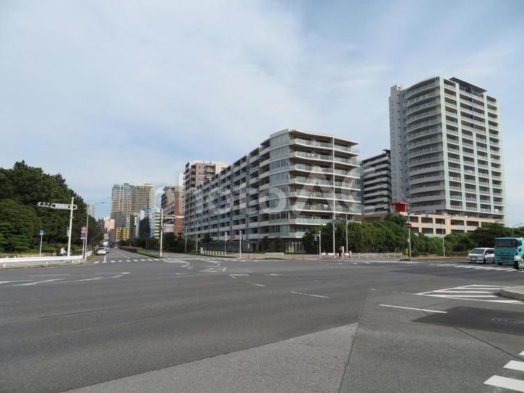 幕張地区の交差点 千葉市,美浜区,幕張の写真素材