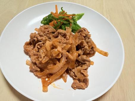 豚肉のケチャップあえ 豚肉,ケチャップ,スライスの写真素材